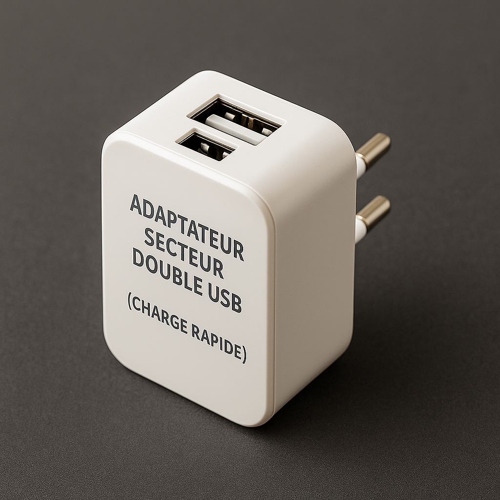 Adaptateur Secteur Double USB – Charge Rapide